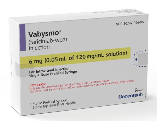 US FDA Approves Vabysmo Prefilled Syringe for Wet AMD, DME, and RVO Indications